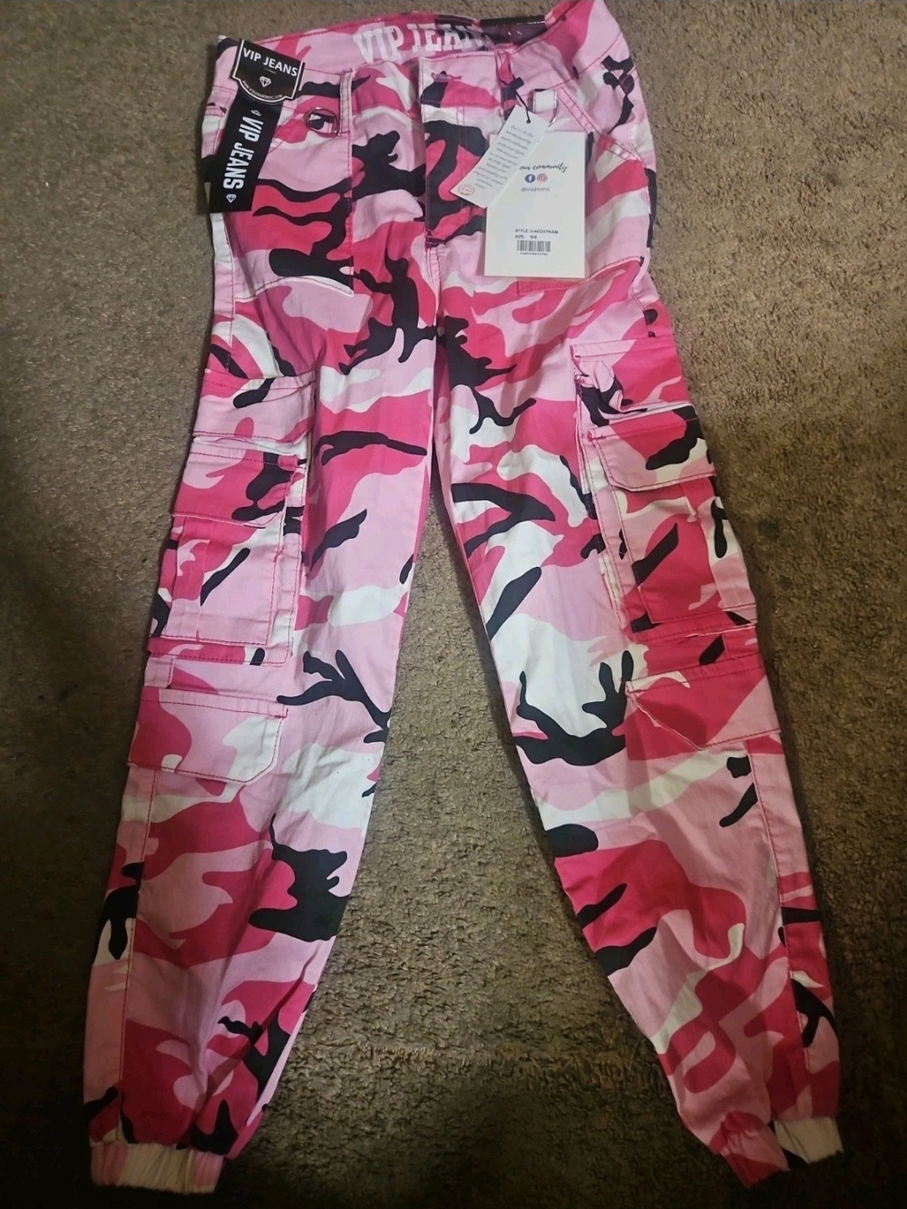 VIP Pink Camouflage Cargo Pants 5/6